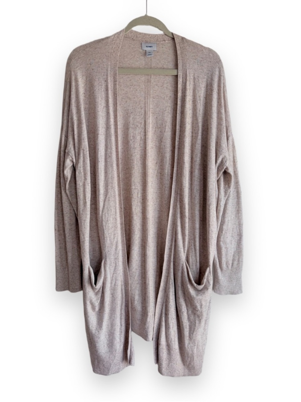Old Navy Beige Heather Lightweight Long Open Cardigan Size XXL